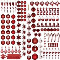 Røde ubrydelige julekugler